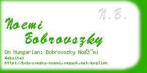 noemi bobrovszky business card